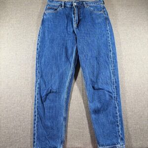 Gap Mom Jean Womens 8/29 Blue Denim High Waisted Tapered Leg Cotton Dark Wash